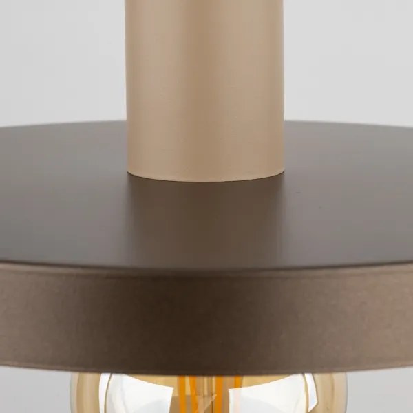 Luster na lanku SILA 1xE27/15W/230V pr. 30 cm hnedá/béžová