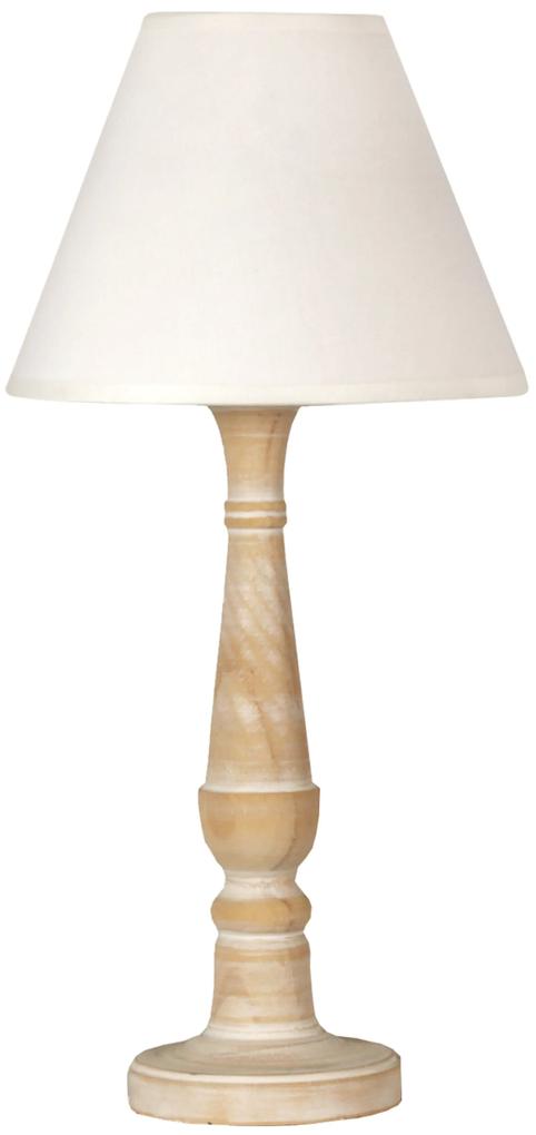 CLX Vintage stolová lampa TRIESTE, 1xE14, 40W, biela