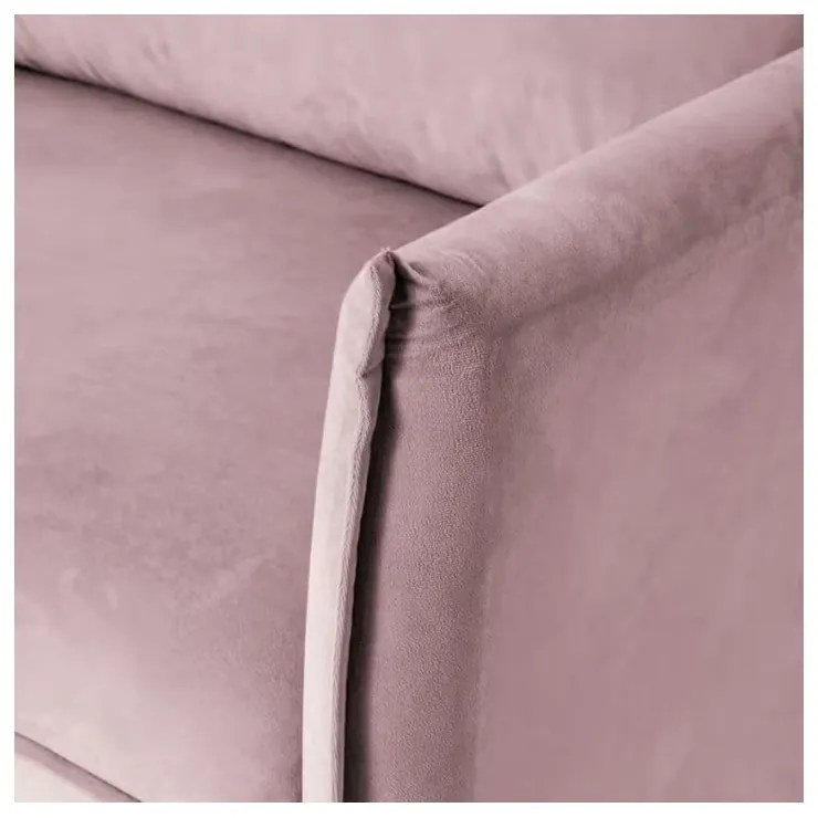 Zamatová pohovka v levanduľovej farbe 203 cm Juli – Ropez