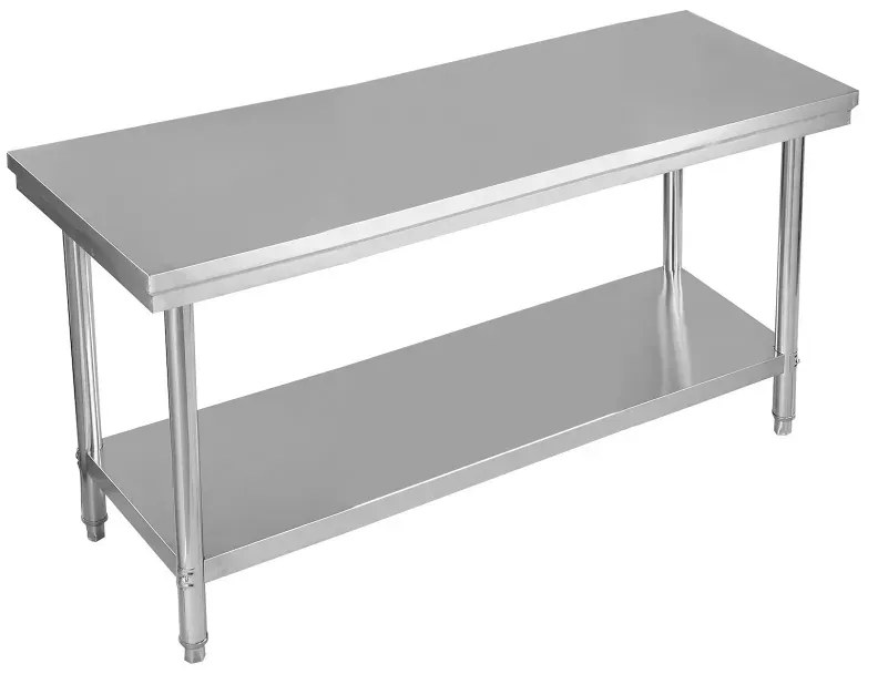 Nerezový kuchynský stôl pracovný stôl gastro stôl nerezový stôl 122x61x90cm