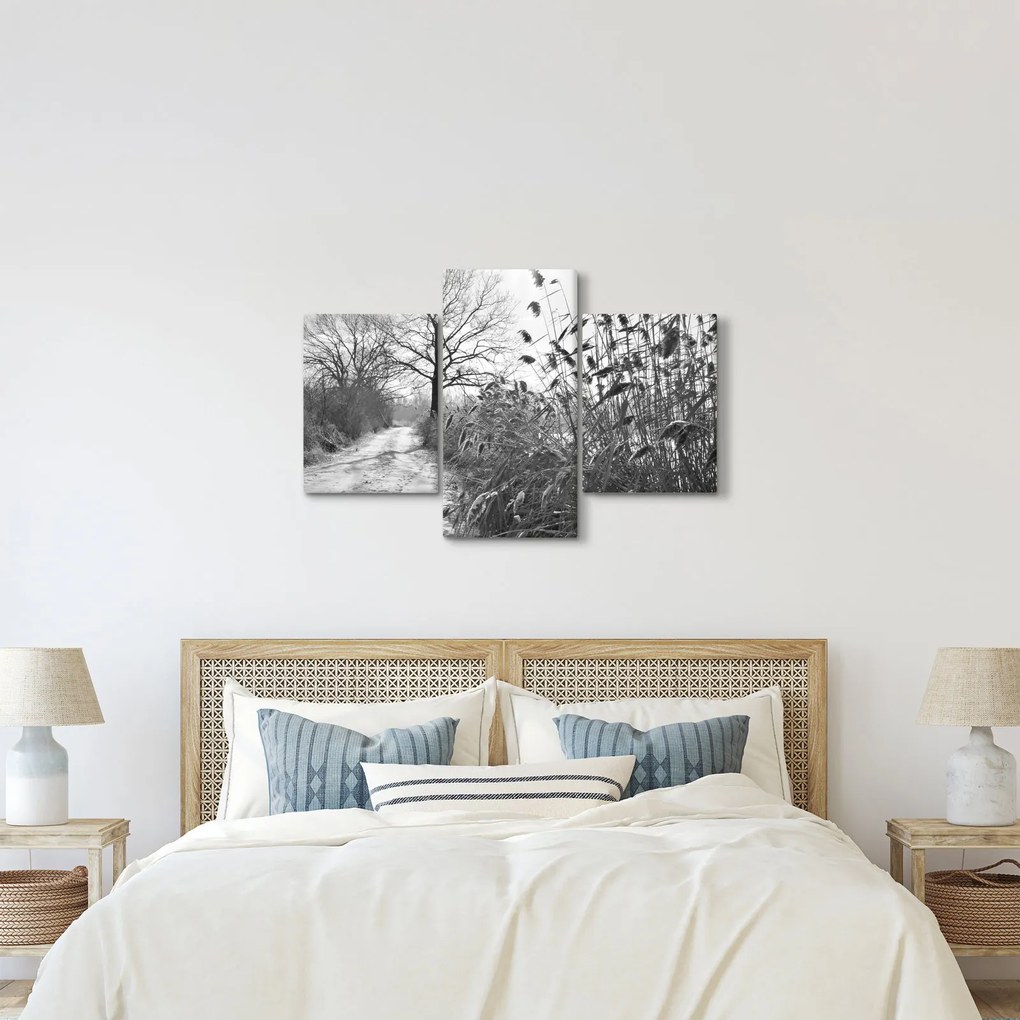 Obraz - Pole v zime (90x60 cm)