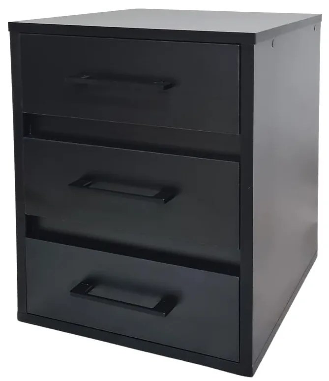 Skrinka na kolieskach 3S čierna