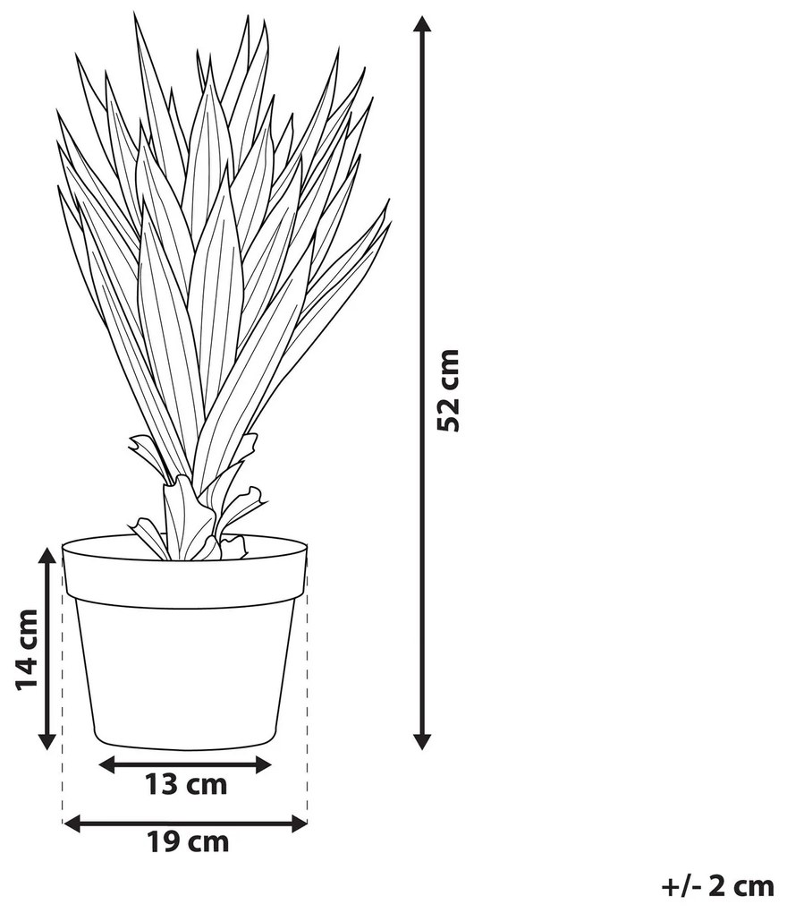 Umelá rastlina v kvetináči 52 cm YUCCA Beliani