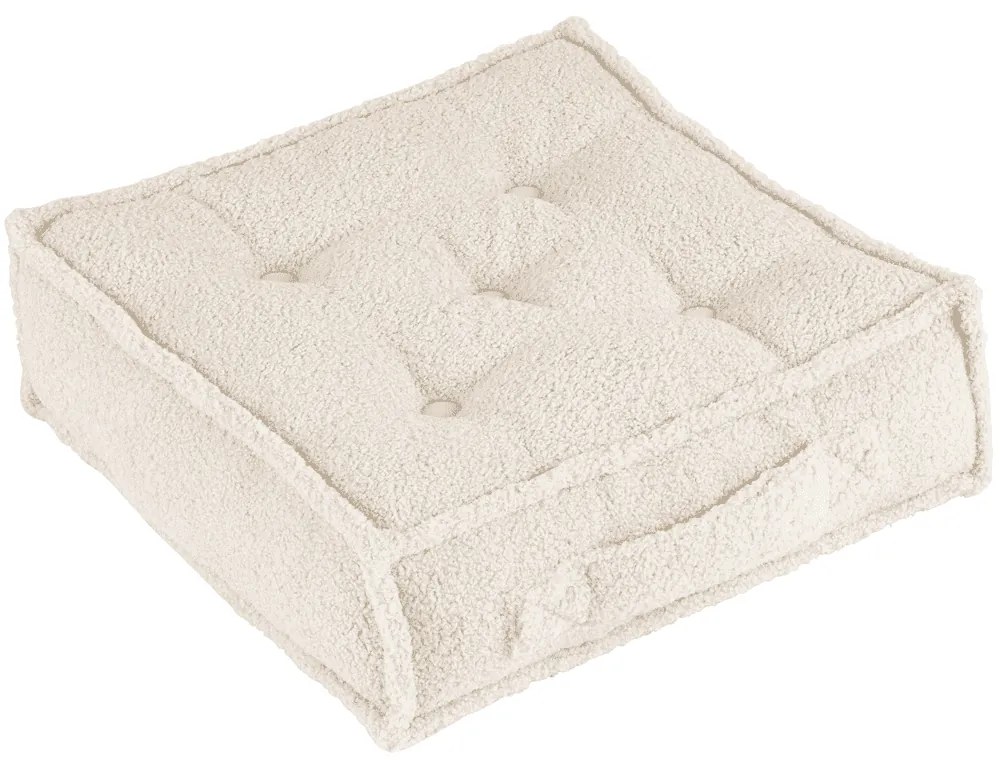 Prošívaný puf vanilka 46x46x13cm