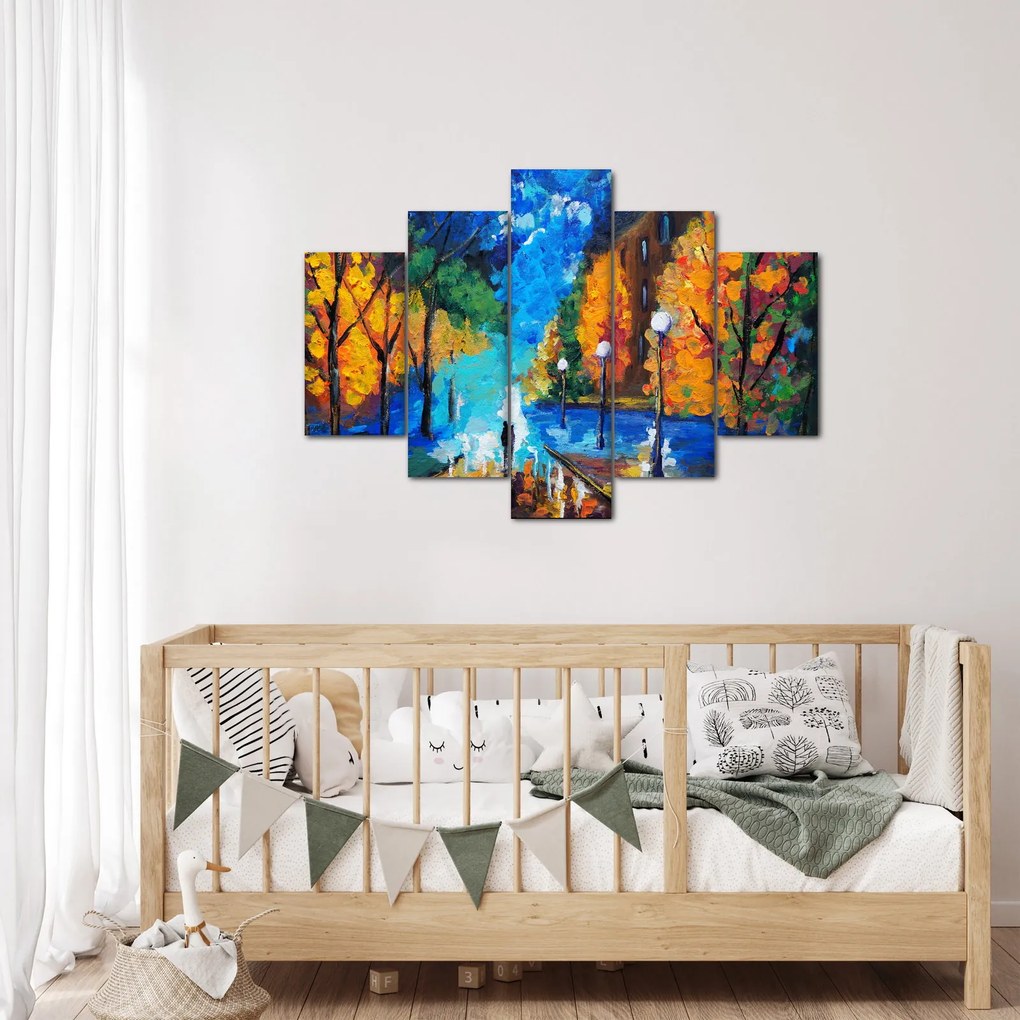Obraz - Milenci, Pointilizmus (150x105 cm)