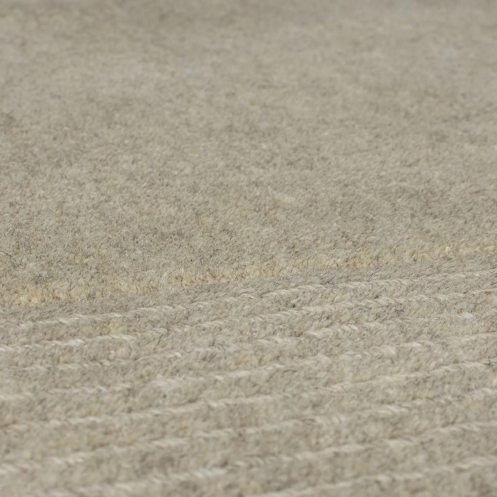 Flair Rugs koberce Kusový ručne tkaný koberec Tuscany Textured Wool Border Natural - 120x170 cm