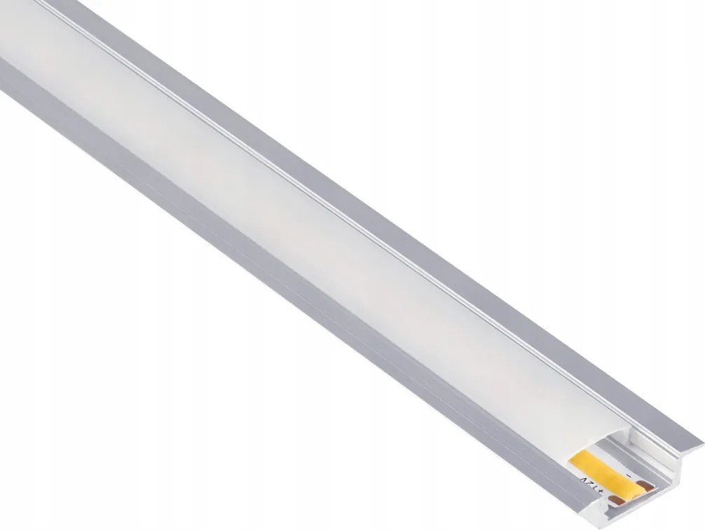 BERGE LED eloxovaný hliníkový profil zapustený 2m - sada