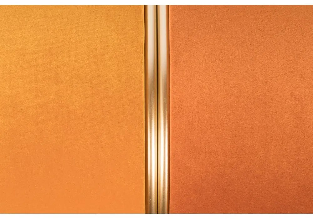 Oranžový zamatový taburet Bubbly – White Label