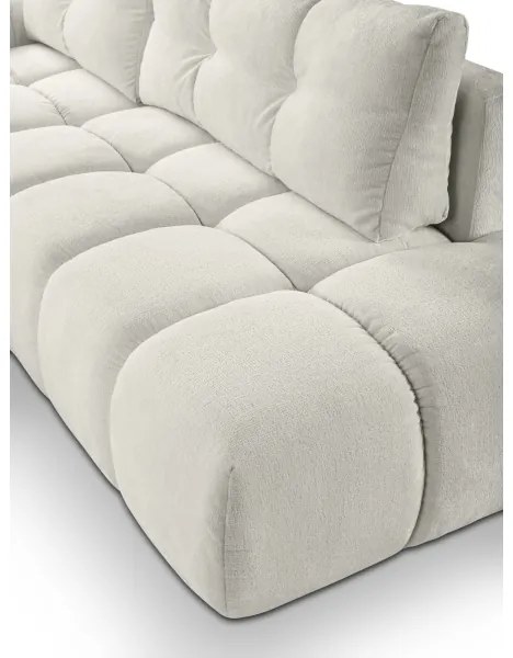 Rozkladacia rohová čalúnená sedacia súprava s úložným priestorom do L ALMADA ľavá béžová