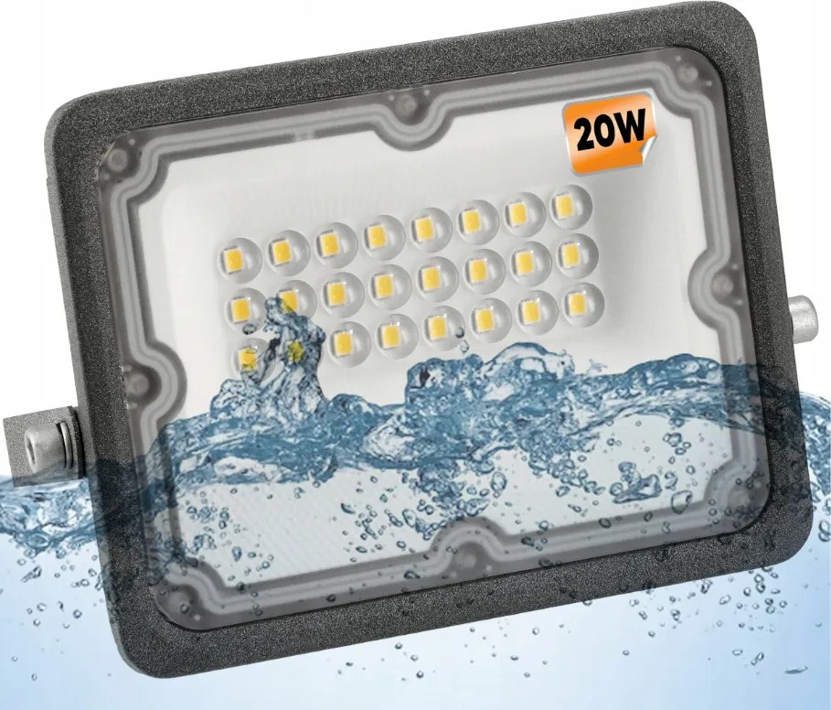 SADA HALOGENOVÝ LED ROZSVETL 20W VODONEPROPUSTNÝ VONKAJŠÍ IP65 + STOJÁT