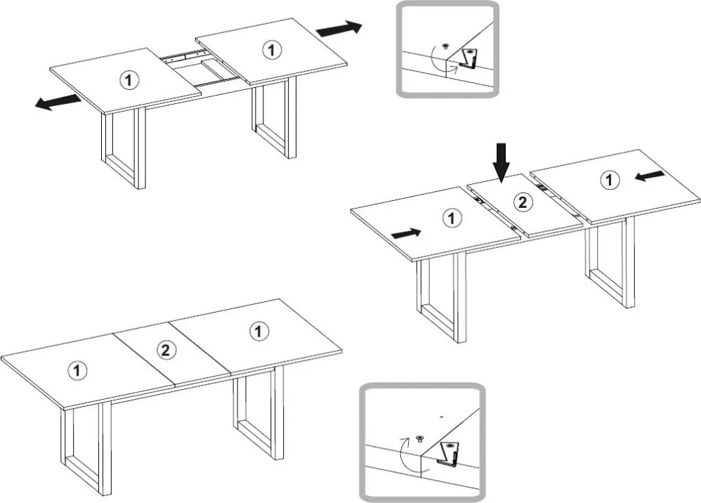 Rozkladací jedálenský stôl Seattle 150x90 cm, dub artisan/antracit
