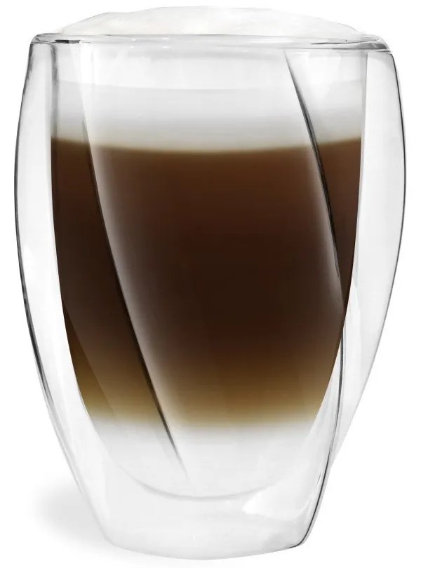 Sada 2 dvojstenných pohárov Vialli Design Latte, 300 ml