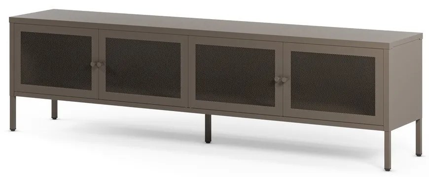 Sivý kovový TV stolík 160x50x35 cm Fayna – Marckeric