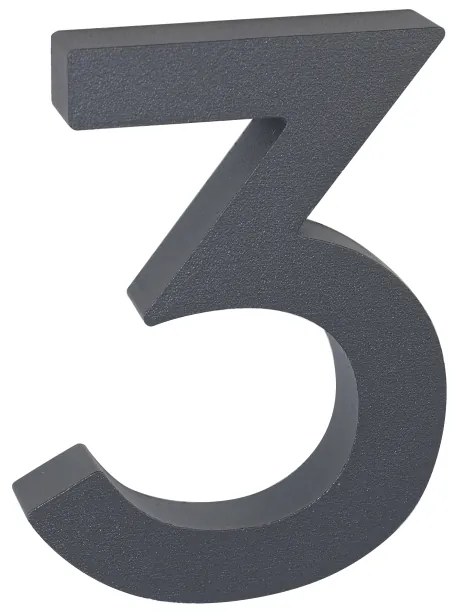 Domové číslo "3", RN.100LV, štruktúrované, antracit
