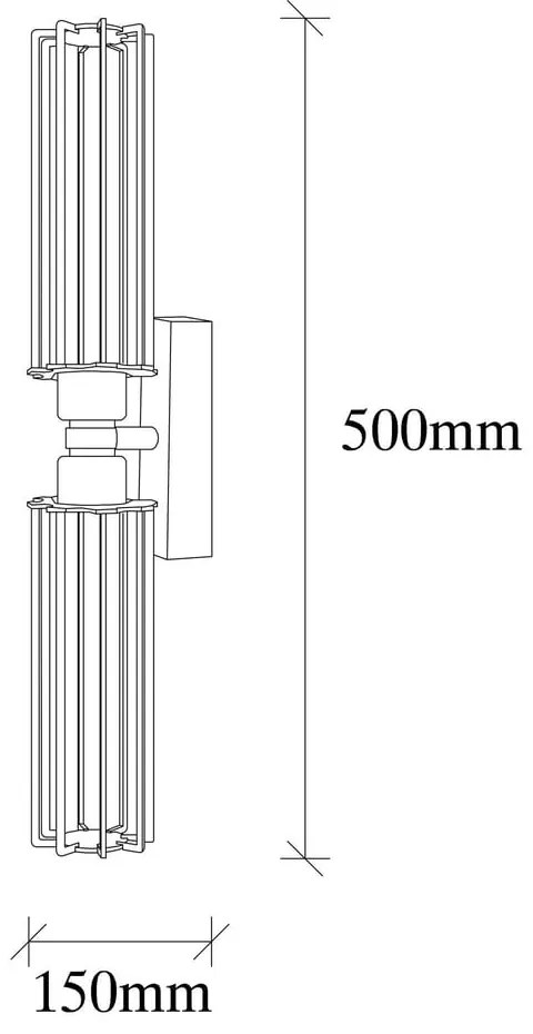 Nástenné svietidlo v čiernej a zlatej farbe ø 8 cm Fellini – Opviq lights