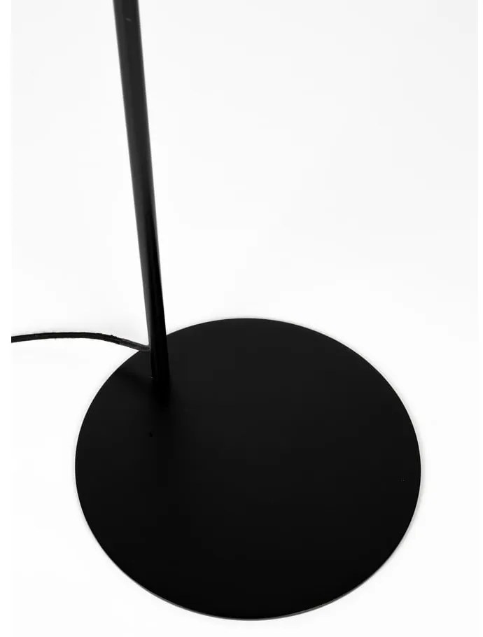 Čierna stojacia lampa s textilným tienidlom (výška 158 cm) Jaylee – White Label