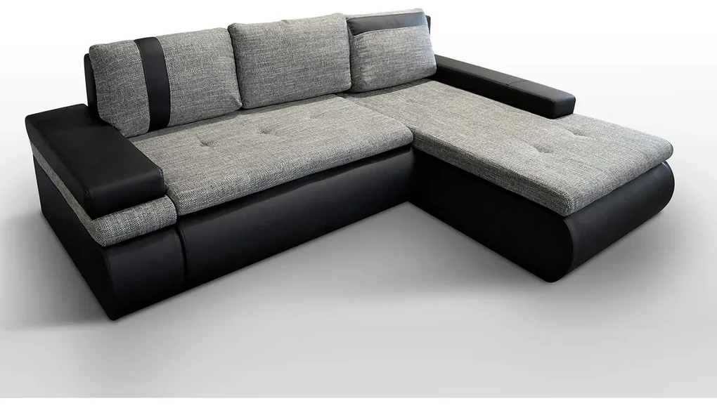 Rohová sedacia súprava Sofia Mini, Dostupné poťahy: ekokoža Soft 011 + Lawa 05, Strana: ľavá