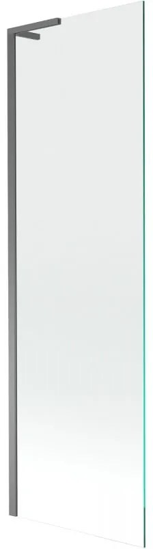 Mexen Next L, 1-krídlová vaňová zástena 60 x 150 cm, 6mm číre sklo, grafitový profil, 895-060-000-03-00-95