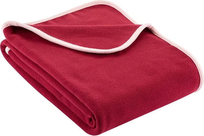 Fleecová deka vínová