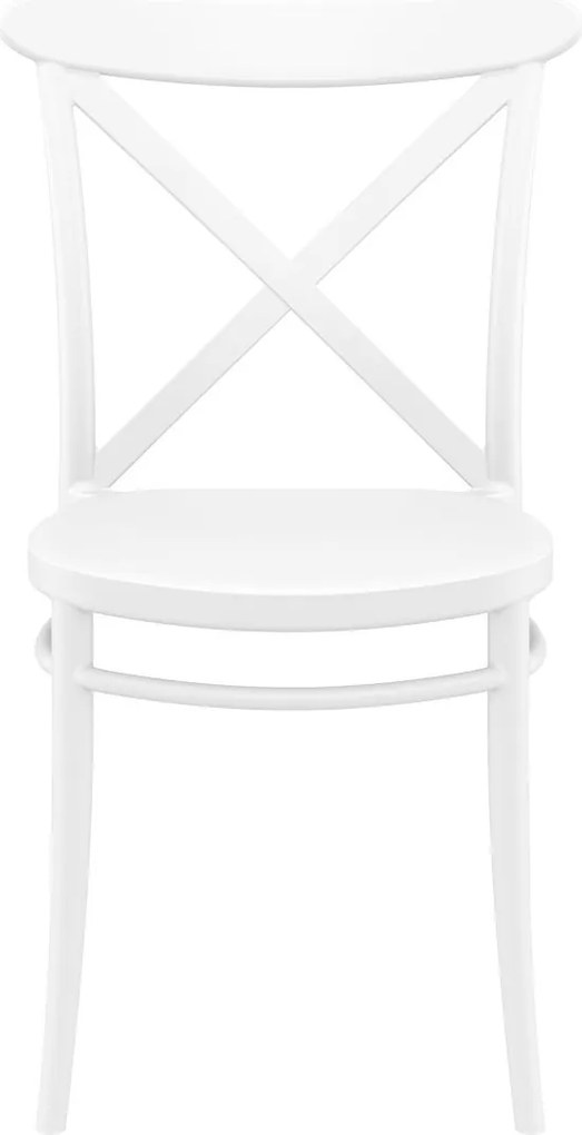 CROSS záhradná stolička bez podrúčok white