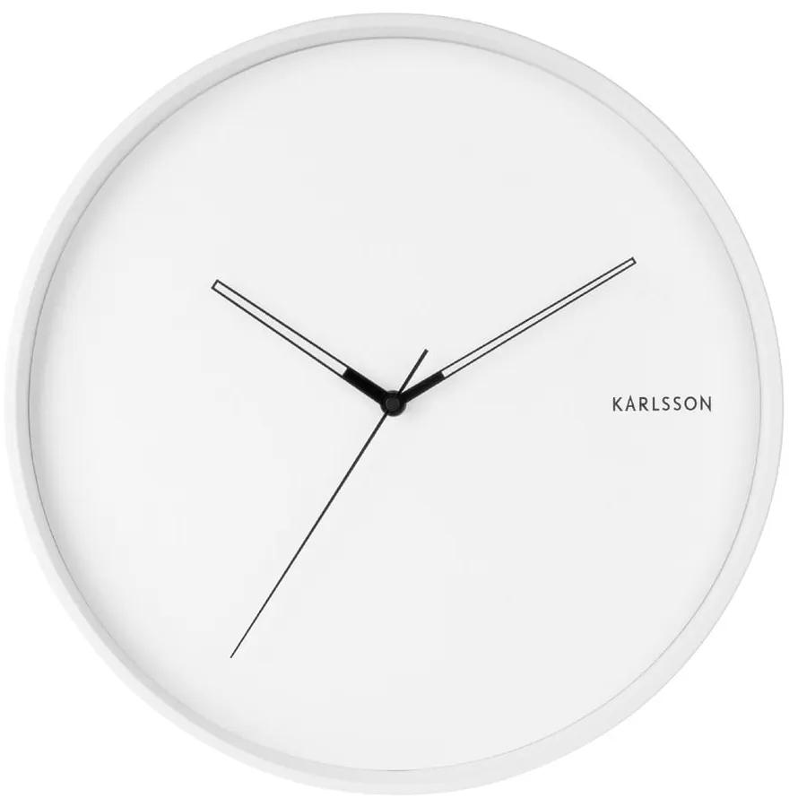Biele nástenné hodiny Karlsson Hue, ø 40 cm