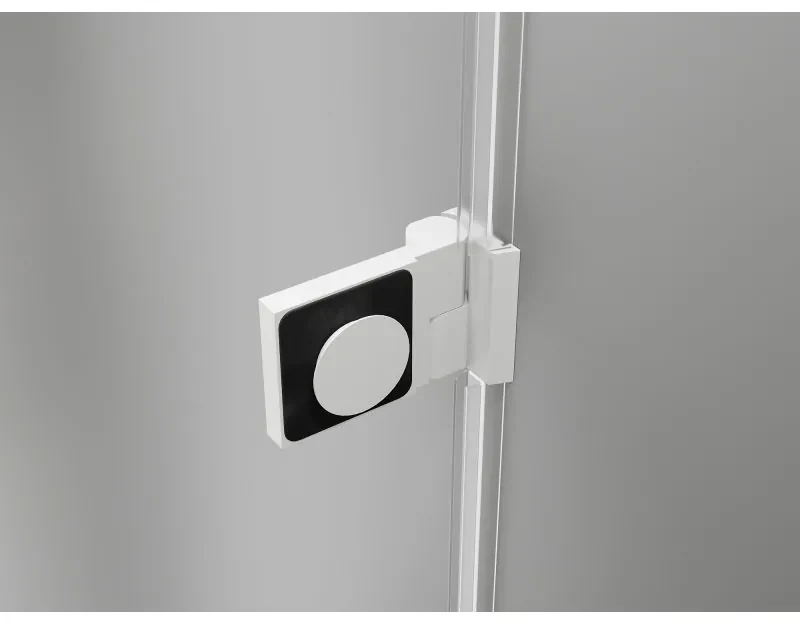 Mexen Lunar-B Duo, výklopný sprchový kút 100 x 85 cm, 8mm číre sklo, biely profil, 832-100L-085P-20-00