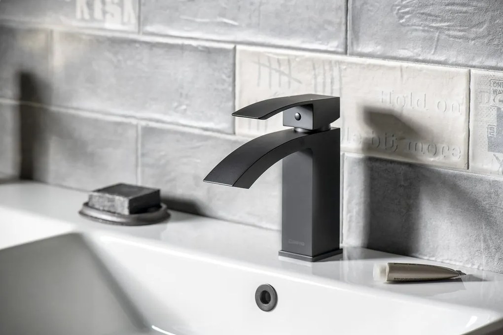 Sapho Sapho, GINKO podomietkový sprchový set s pákovou batériou, 2 výstupy, čierna matná, 1101-42B-03