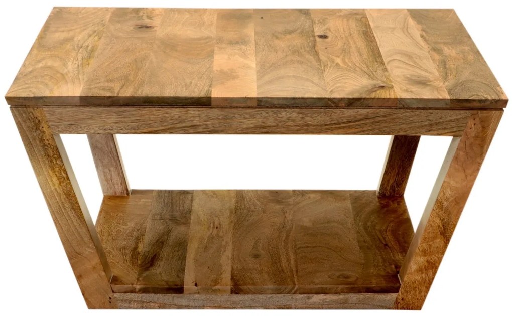 furniture-nabytek.cz - Konferenční stůl s úložným prostorem z dřeva mango 80x40x80