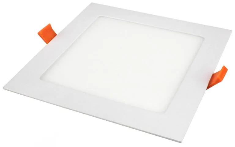 NEDES Zápustný LED panel, 18W, 2800K, teplá biela, 22,5x22,5cm, biely, štvorec