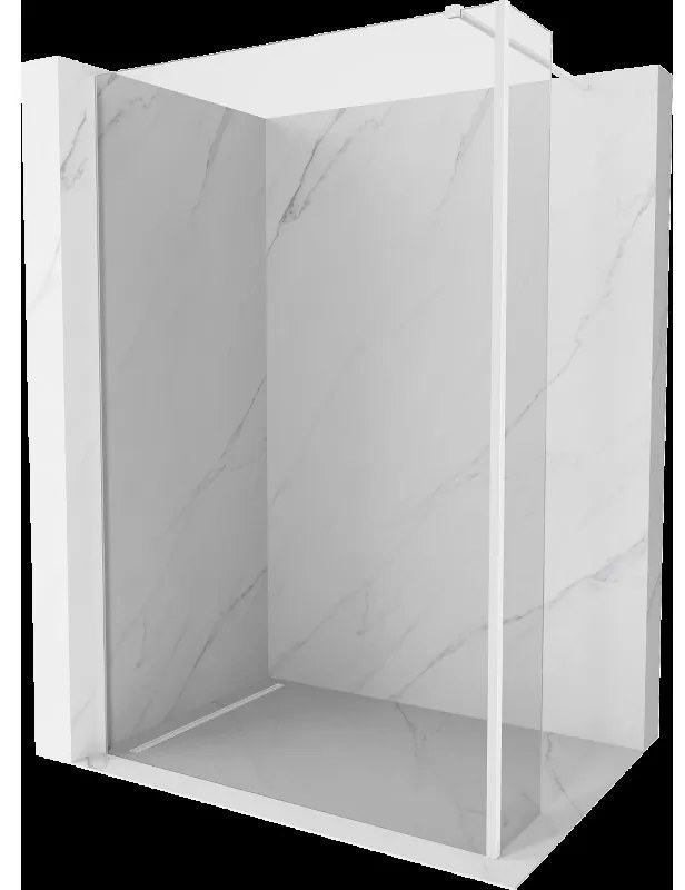 Mexen Kioto sprchová stena Walk-in 130 x 30 cm, transparentná, biela - 800-130-212-20-00-030