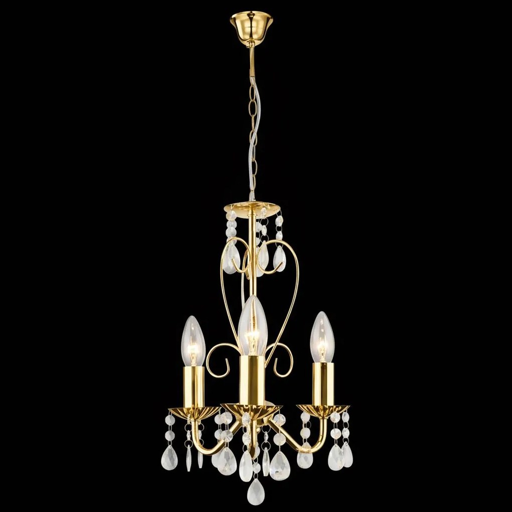 Toolight Toolight, stropné svietidlo 3xE14, EBT012-3CP, zlatá, OSW-01247