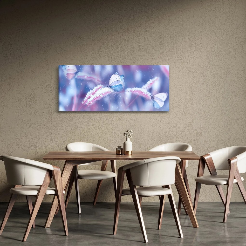 Obraz - Motýle v zime (120x50 cm)