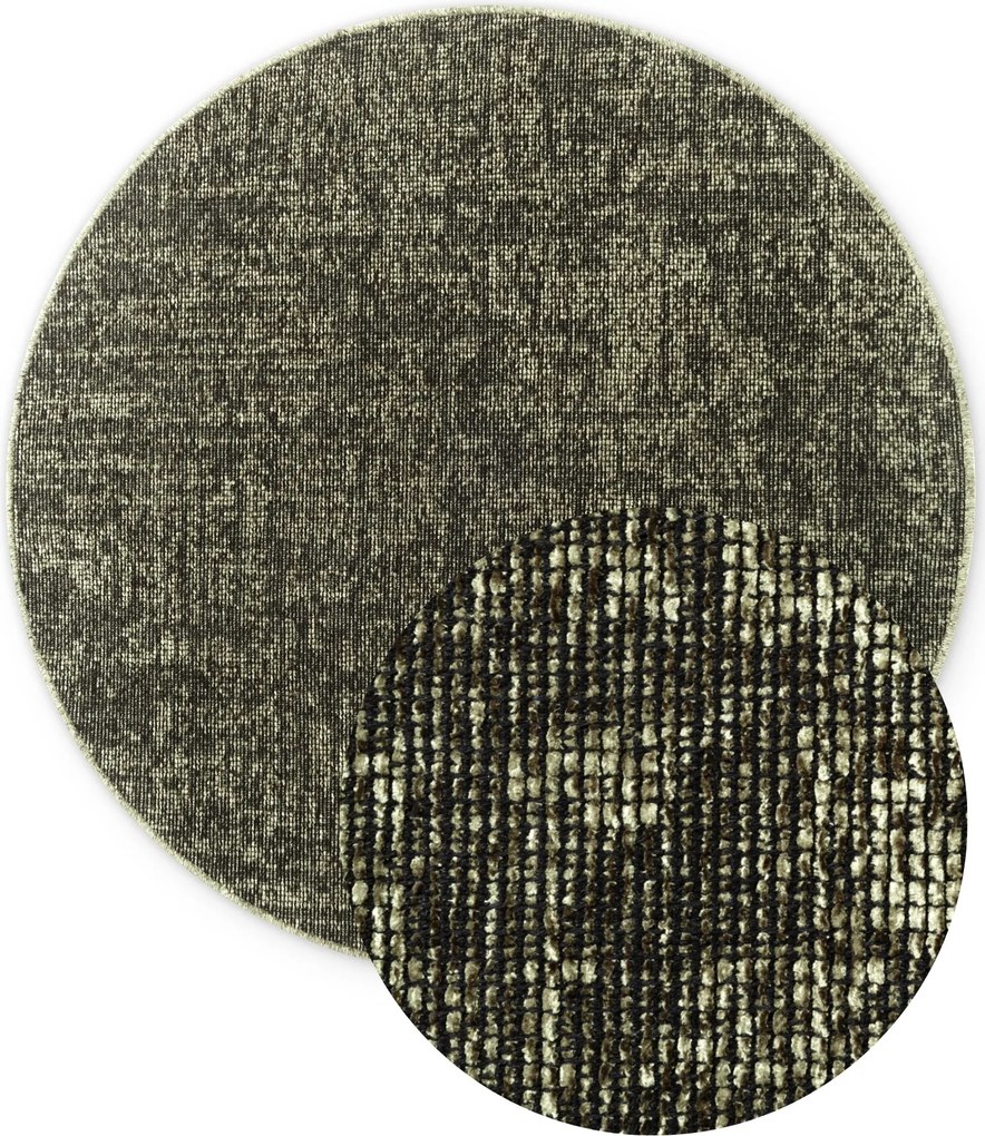 ELLE Decoration, Kusový koberec Brilliance Prisma 106313 Green z kolekcie Elle kruh, 200x200 (priemer) kruh, zelená, obývacia izba