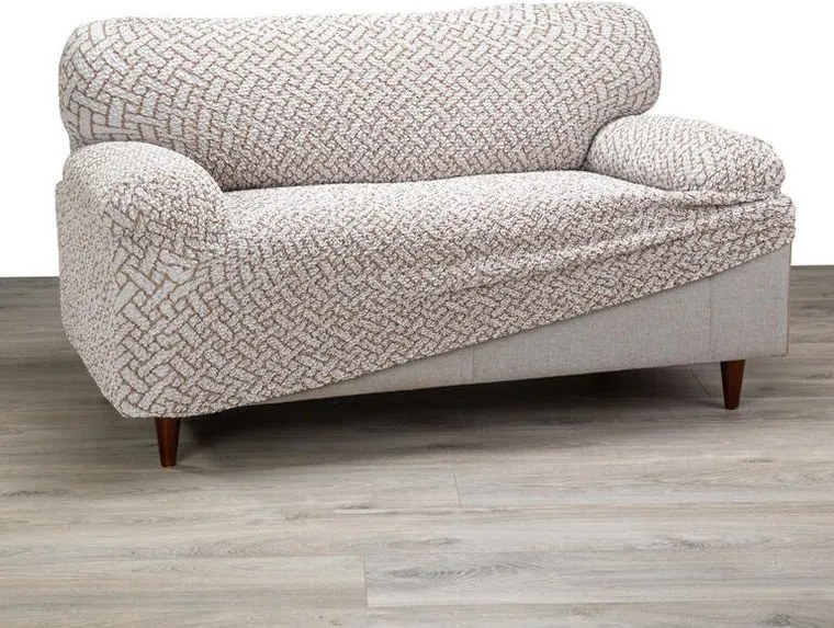 Bielastické poťahy VENEZIA béžová trojkreslo (š. 170 - 220 cm)