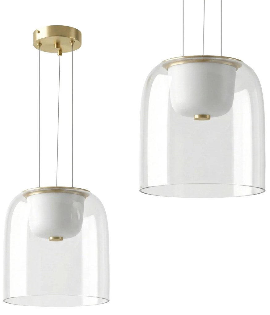 Toolight Toolight, LED závesné svietidlo 7W, 4000K, 1000lm, APP1689-1PC A, zlatá, OSW-04378