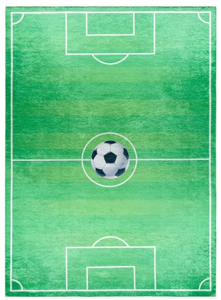 Detský koberec protišmykový BAMBINO 9731 futbalové ihrisko, zelený