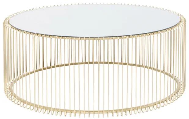 Wire konferenčný stolík zlatý 60x90cm