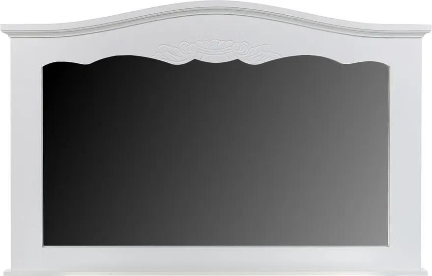 Drevené zrkadlo - biele (95x62 cm) - vidiecky štýl