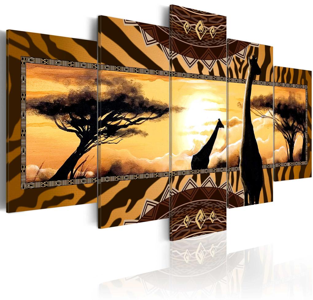 Artgeist Obraz - African giraffes Veľkosť: 200x100, Verzia: Premium Print