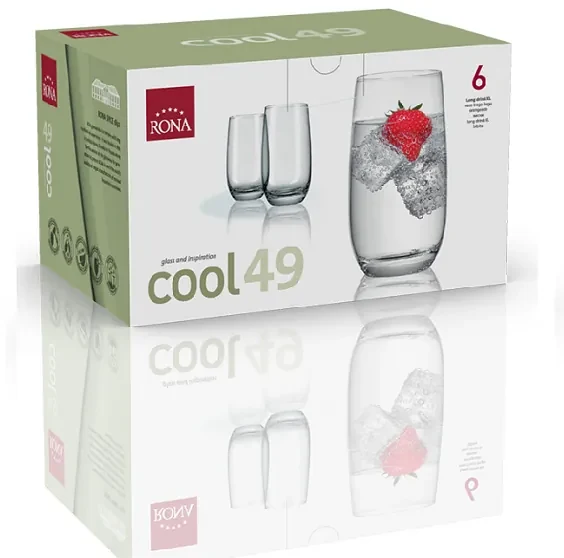 Rona Poháre COOL long drink XL 490 ml, 6 ks