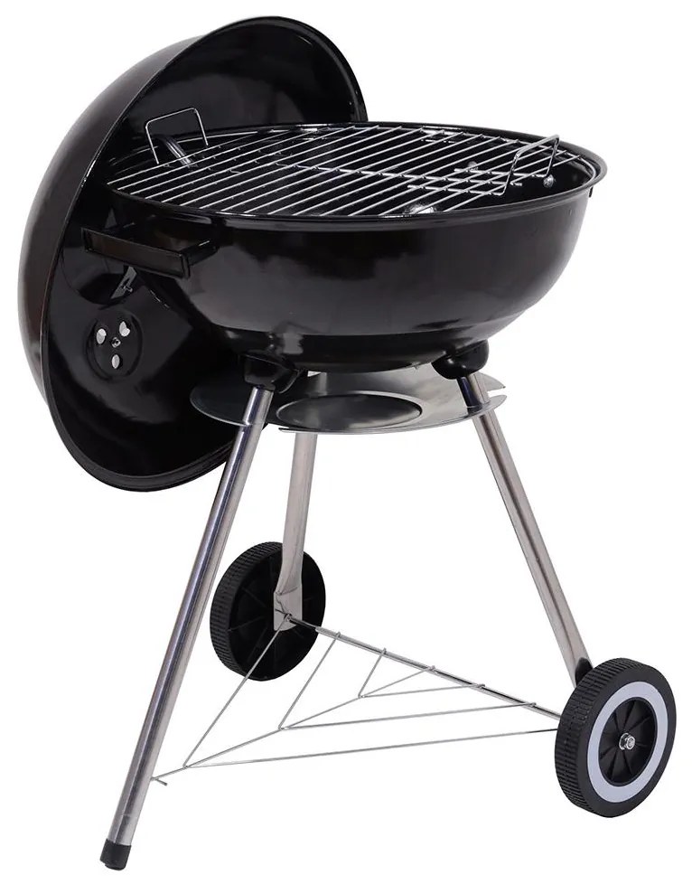 Prenosný gril na drevené uhlie čierna
