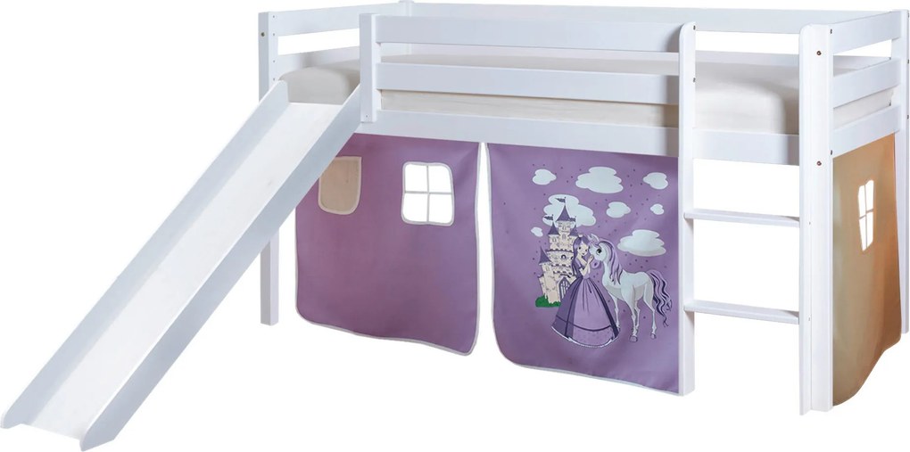 XXXLutz POSTEĽ S PRIESTOROM NA HRU, 90/200 cm biela, orgovánová MID.YOU - Detské izby - 000406003721