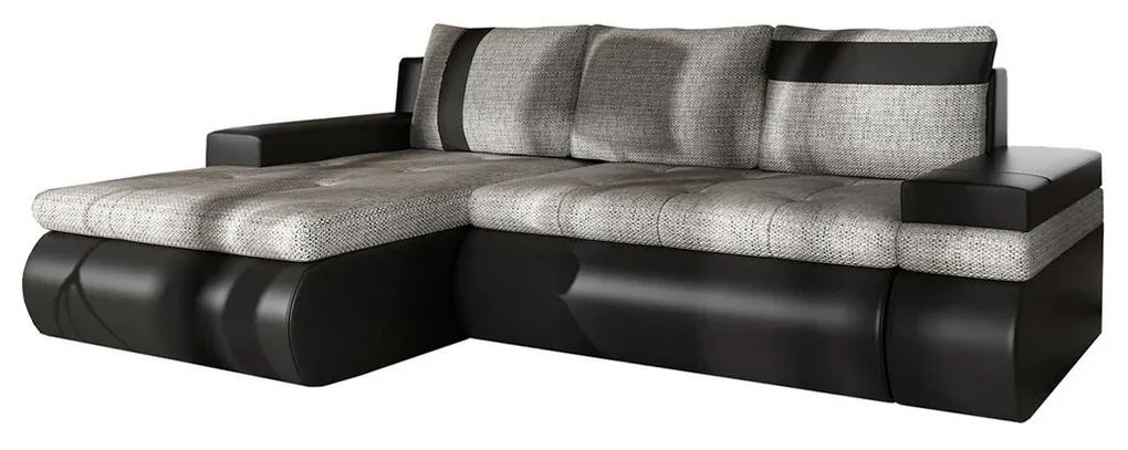 Rohová sedacia súprava Sofia Mini, Dostupné poťahy: ekokoža Soft 011 + Lawa 05, Strana: ľavá