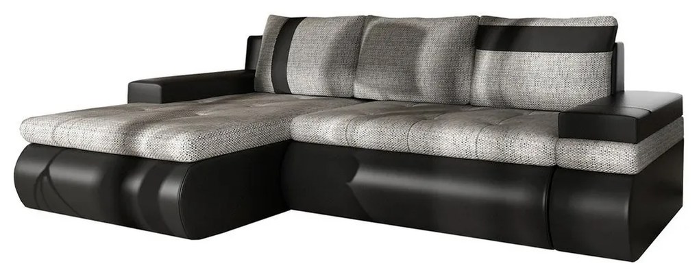 Rohová sedacia súprava Sofia Mini, Dostupné poťahy: ekokoža Soft 066 + Lawa 02, Strana: ľavá