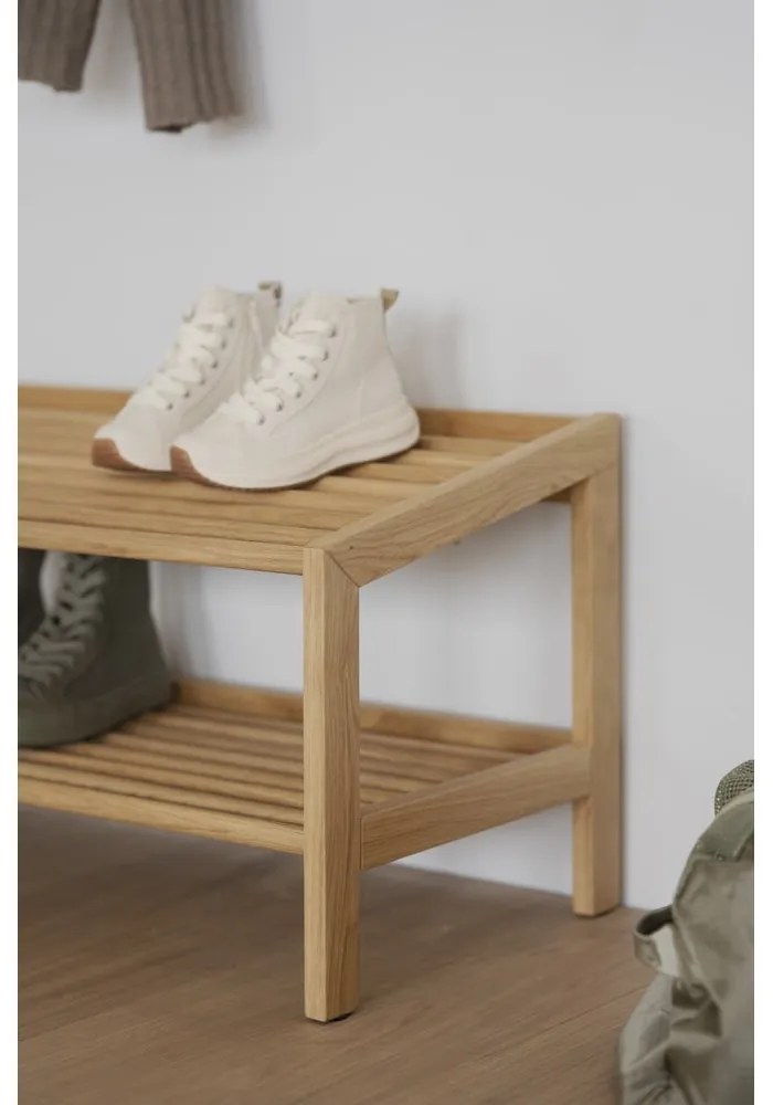 Skrinka na topánky z dubového dreva v prírodnej farbe Hillmond – Rowico