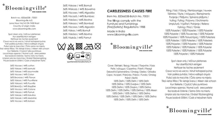 Dekoračný vankúš s prímesou bavlny 35x50 cm Adelona – Bloomingville