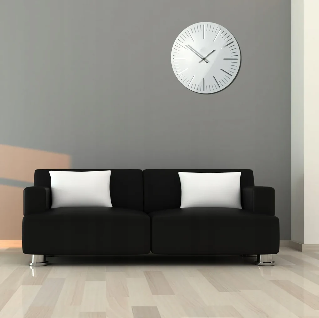 Dekorstudio Moderné nástenné hodiny TRIM biele