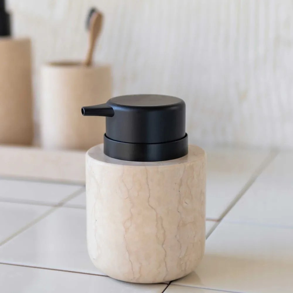 Krémovobiely mramorový dávkovač mydla 200 ml Marble - Mette Ditmer Denmark