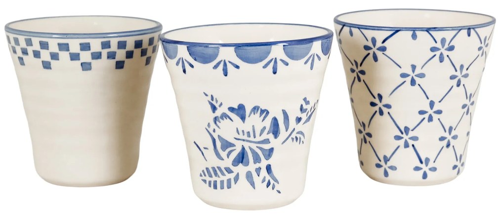 Strömshaga Kameninový Latte cup Marion Square Blue 250 ml