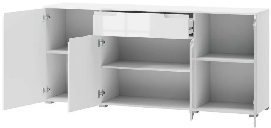 Komoda SELENE 36 180 cm biela lesklá/matná